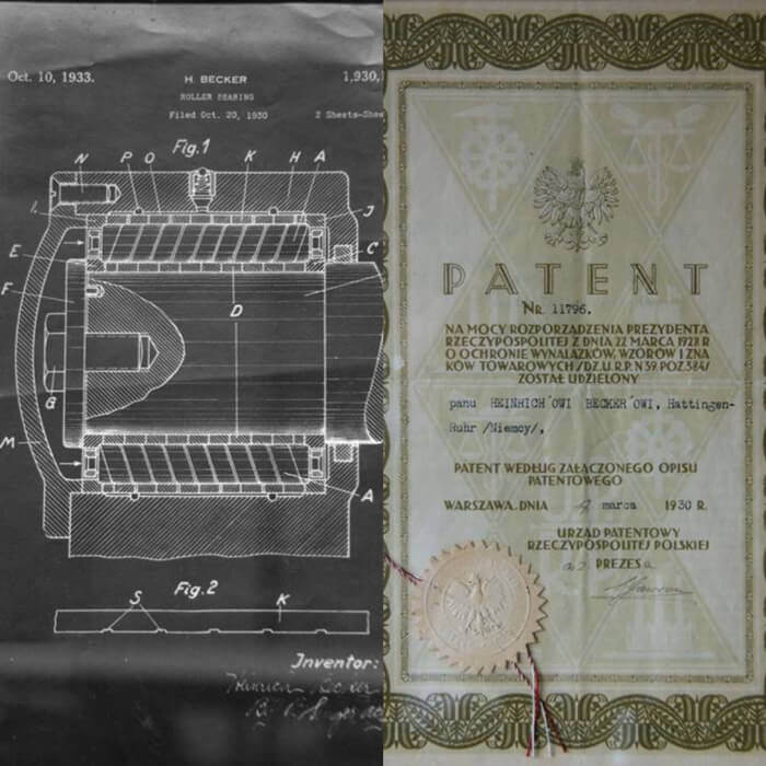 Patent von Eich Rollenlager 